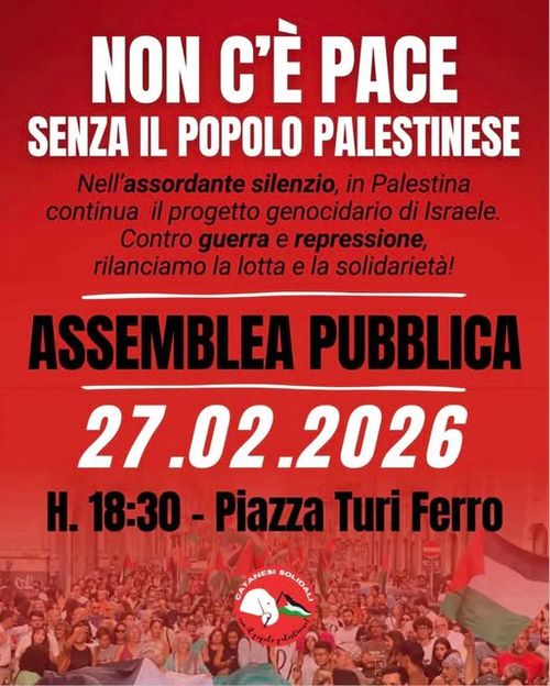 Non c'è pace senza il popolo palestinese