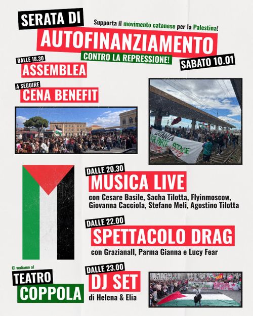 Serata di autofinanziamento contro la repressione