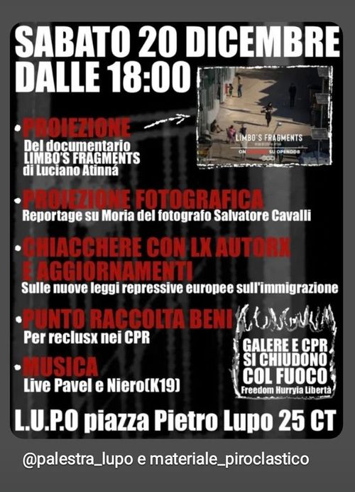 proiezione del doc LIMBO'S FRAGMENTS e Concerto PAVEL & NIERO K19