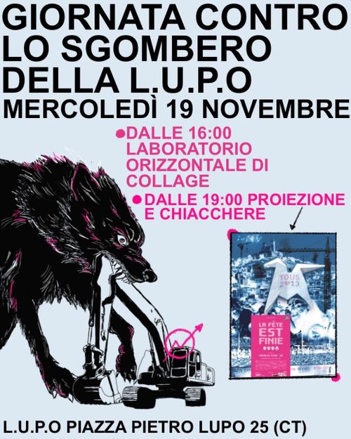 ASSEMBLEA CONTRO LO SGOMBERO DELLA LUPO