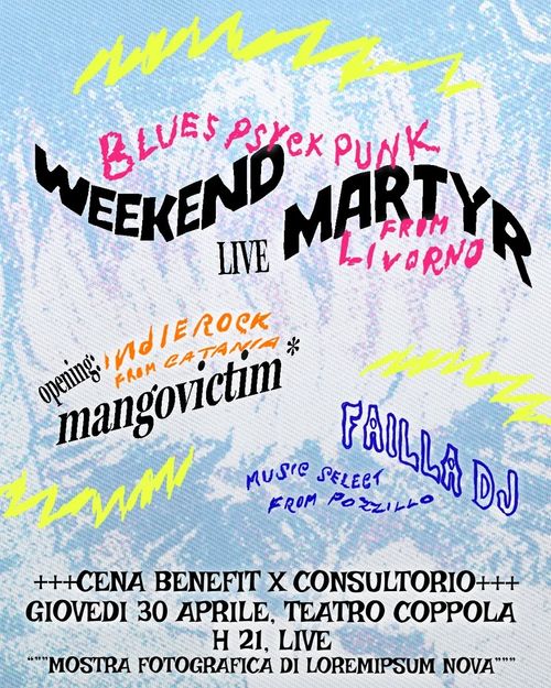 Weekend Martyr live + cena benefit per Consultorio Micuerpoesmio