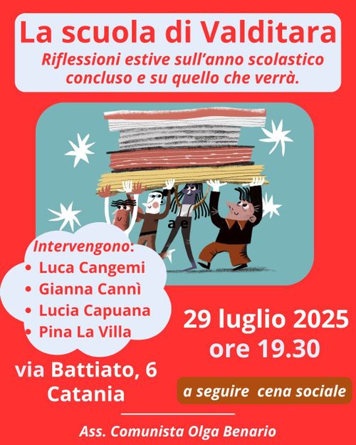 LA SCUOLA DI VALDITARA - Riflessioni estive sull'anno scolastico concluso e su quello che verrà