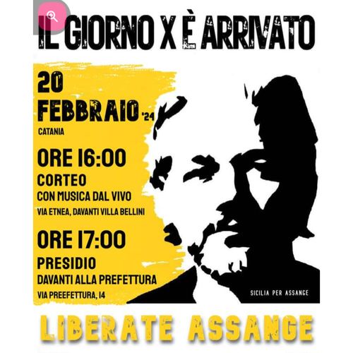 manifestazione  e  presidio
Julian Assange libero, no all'estradizione negli USA.