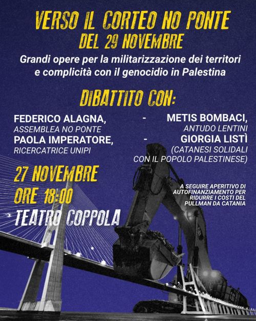 Verso il corteo No Ponte del 29 Novembre