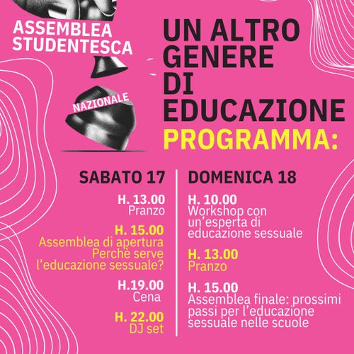 Un altro genere di educazione assemblea studentesca nazionale 