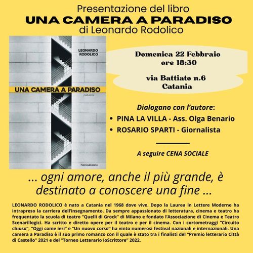 Presentazione del libro "Una camera a Paradiso", di Leonardo Rodolico