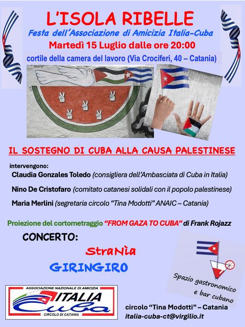 L'ISOLA RIBELLE - Festa dell'Associazione di amicizia Italia-Cuba