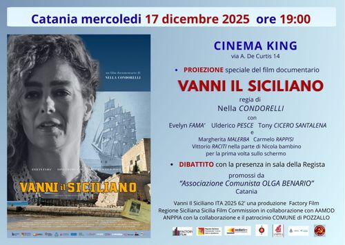 Proiezione del film documentario "Vanni il siciliano" di Nella Condorelli