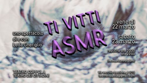 VENERDI' 22 - ๐๐ ๐ซ๐๐ฉ๐ฉ๐ ๐ผ๐๐๐. Spettacolo di e con Leda Gheriglio (prima replica ore 20.30 / seconda replica ore 22.00)