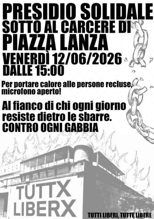 PRESIDIO SOLIDALI DAVANTI AL LANZA 