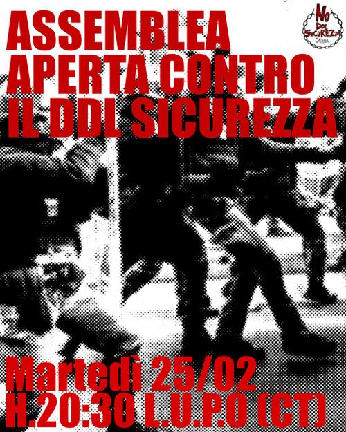 ASSEMBLEA NO DDL SICUREZZA CATANIA