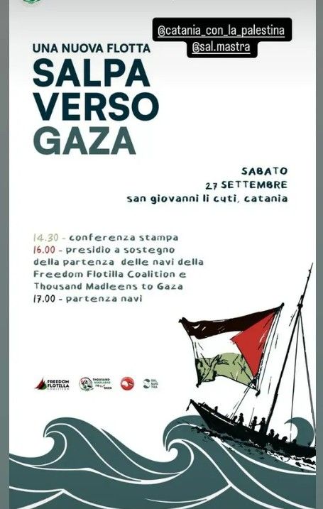 Una nuova flotta salpa verso Gaza