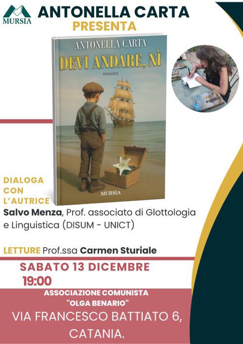 Presentazione del libro "DEVI ANDARE, NÌ" di Antonella Carta
