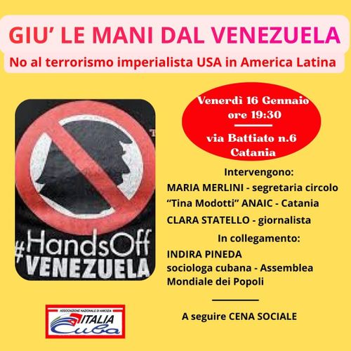 GIÙ LE MANI DAL VENEZUELA. No all'imperialismo terrorista degli USA in America Latina