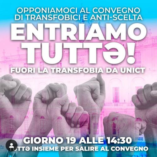 FUORI LA TRANFOBIA DA UNICI !