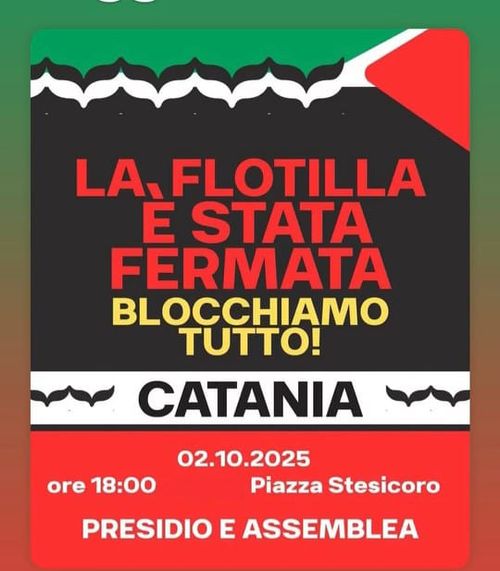 LA FLOTILLA È STATA FERMATA - BLOCCHIAMO TUTTO