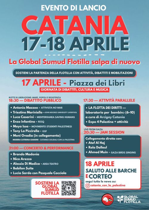 EVENTO DI LANCIO - La Global Sumud Flotilla salpa di nuovo
