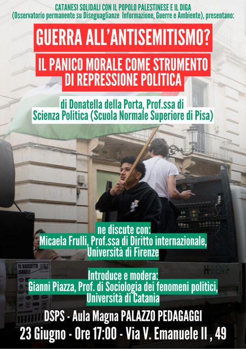 Guerra all’antisemitismo? Il panico morale come strumento di repressione politica